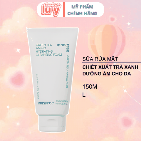 Sữa Rửa Mặt Innisfree Dưỡng Ẩm Chiết Xuất Từ Trà Xanh 150g