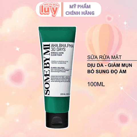 Sữa Rửa Mặt Some By Mi Dành Cho Da Dầu Mụn 100ml