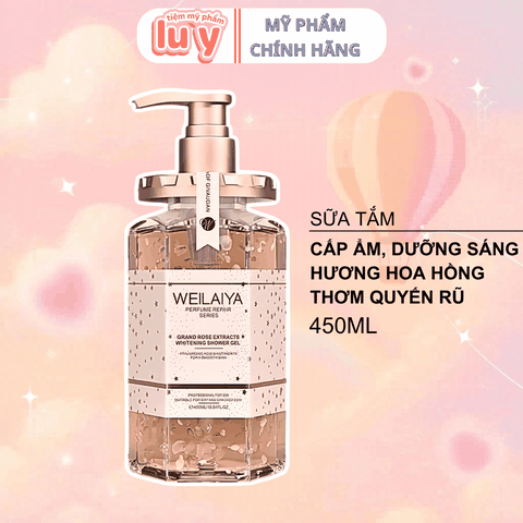 Sữa Tắm Weilaiya Hoa Hồng Damask Sáng Da Dạng Gel 450ml