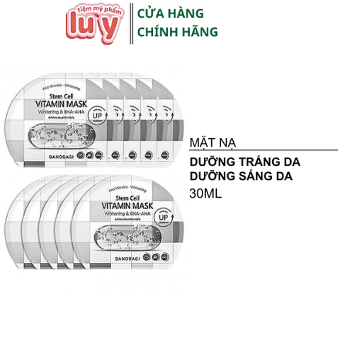 Hộp 10 Miếng Mặt Nạ Banobagi Stem Cell Trắng Tẩy Da Chết