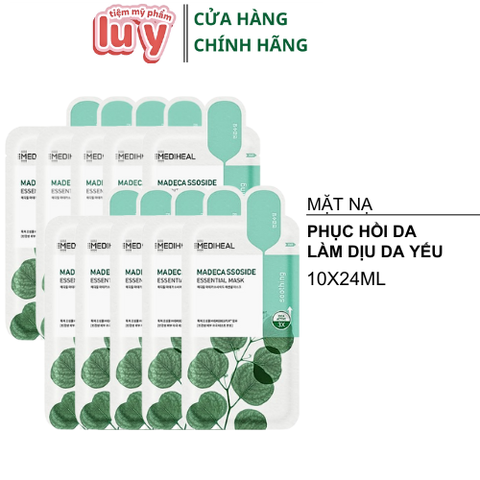 Hộp 10 Mặt nạ Mediheal Essential Rau Má Phục Hồi