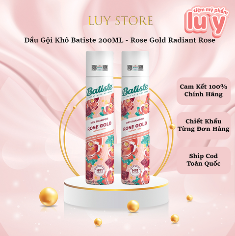 Dầu Gội Khô Batiste 200ML - Rose Gold Radiant Rose [Cty - Full VAT]