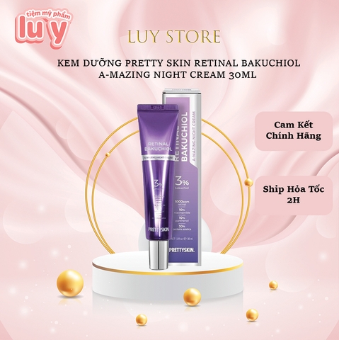 Kem Dưỡng Da mặt PrettySkin 30ML Retinol Bakuchiol A-Mazing Night