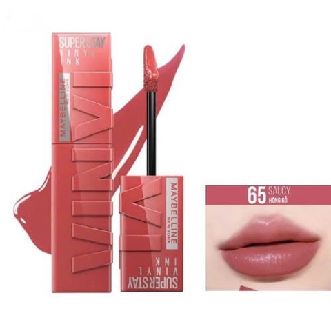 Son Kem Bóng Maybelline 4.2ml #65 Saucy - Hồng Gỗ [Cty - Full VAT]
