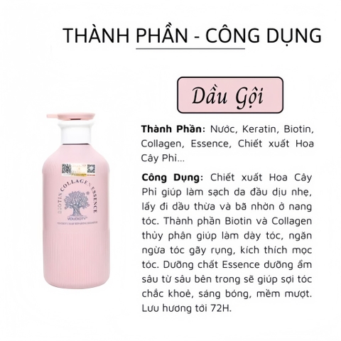 [Dầu Gội] Biotin & Collagen Esssence Hồng - Suôn Mượt 500ml