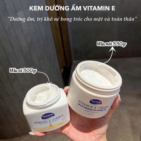 Kem Dưỡng Da Vitamin E Redwin Úc mẫu mới 330g