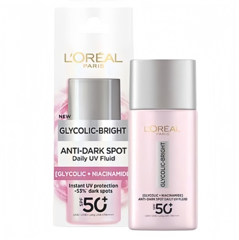 Kem Chống Nắng Loreal Glycolic Niacinamide (Vỏ Hồng) [Cty - Full VAT]