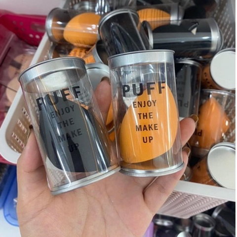 Mút tán nền cam Puff (đen )