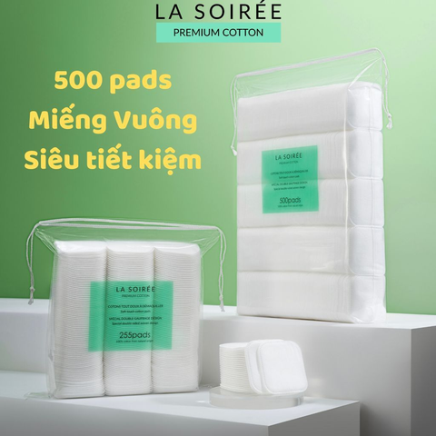 Bông Tẩy Trang La Soire 500 Miếng [Cty - Full VAT]
