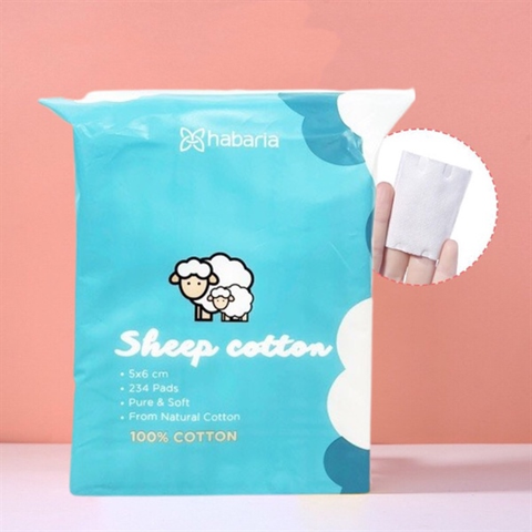 Bông Tẩy Trang HABARIA 100% Cotton - 234 miếng