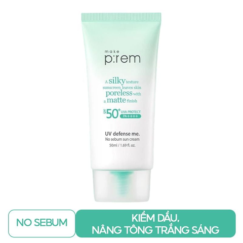 Kem Chống Nắng Make P:rem Xanh Nâng Tone, Kiềm Dầu, Dưỡng Ẩm