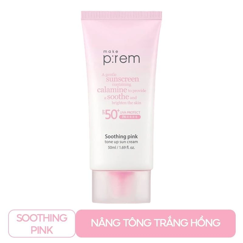 Kem Chống Nắng Make P:rem Hồng Da Thường, Nâng Tone, Cấp Ẩm