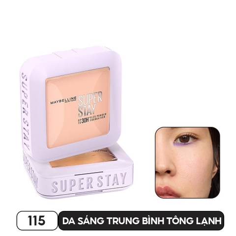 Phấn Phủ Maybelline Dạng Nén 115 Sáng Trung Bình Tông Lạnh 9g