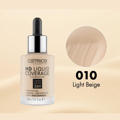 Kem Nền Catrice HD 24h Liquid - #10 sáng