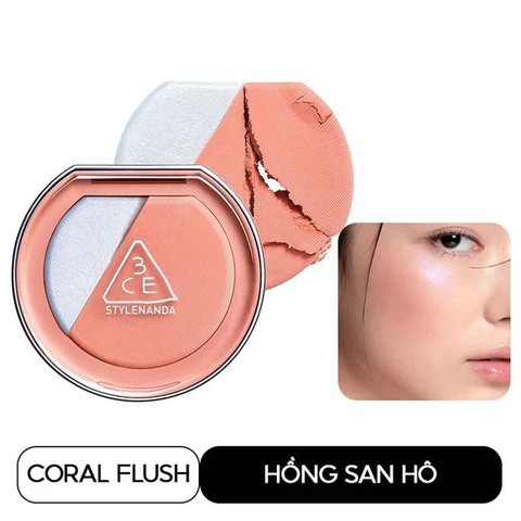 Phấn Má Hồng Bắt Sáng 3CE #Coral Flush - Hồng San Hô