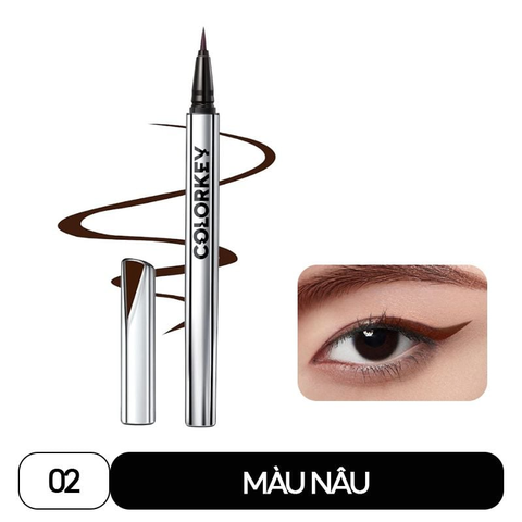 Bút Kẻ Mắt Nước Colorkey Lâu Trôi Floating Color Liquid Eyeliner 0.5ml #N02 - Nâu
