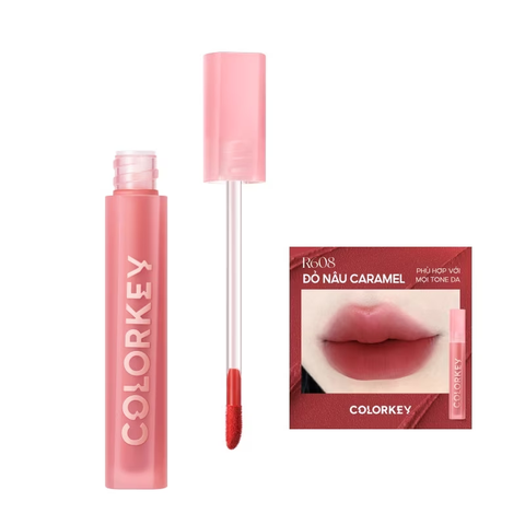 Son Nhung Kem Lì Colorkey #R608 - Đỏ Nâu Caramel