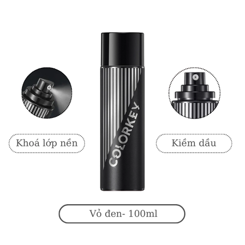 [Mini] Xịt Khoá Makeup Colorkey Đen Kiềm Dầu 30ml