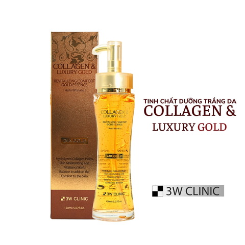 Serum Tinh chất Vàng 24K Collagen 3W Clinic Luxury Gold Hàn Quốc 150ML