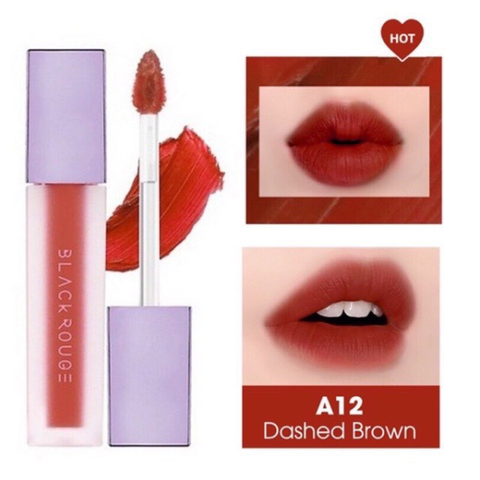 Son Kem Black Rouge Air Fit Velvet Tint Ver 2 #A12 - Nâu Gạch Trầm