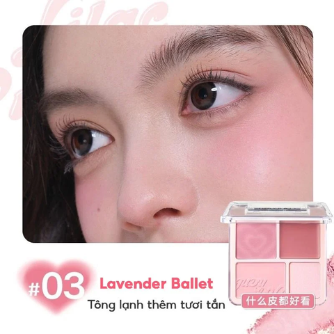 Phấn Má Hồng & Bắt Sáng Judydoll 4 Màu - 03 Tông Lạnh 9g