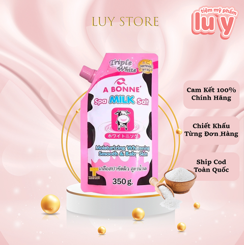 Muối Tắm Sữa Bò Tẩy Tế Bào Chết A Bonne Spa Milk Salt [Hàng Cty - Free VAT]