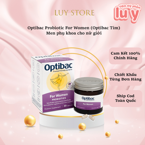 Optibac Probiotic For Women (Optibac Tím) – Men phụ khoa cho nữ giới