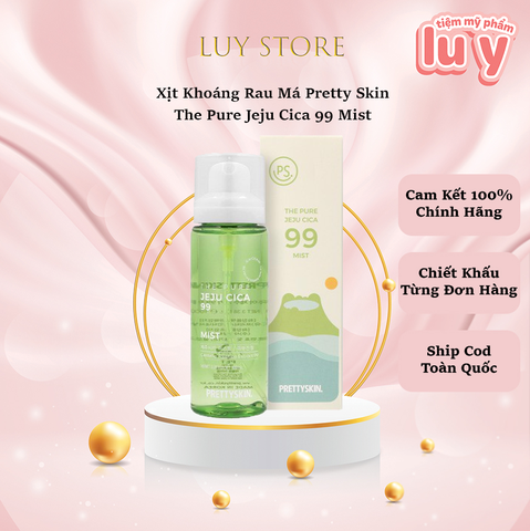 Xịt Khoáng Rau Má PrettySkin The Pure Jeju Cica 99 Mist 100ml [Cty - Full VAT]