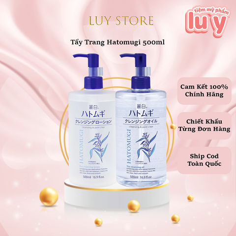 Tẩy Trang Hatomugi 500ml (ý dĩ) Có Tem Phụ, - Nước