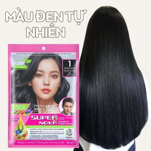Dầu Gội Phủ Bạc Supernova Nhuộm Dưỡng Tóc Bóng Mượt