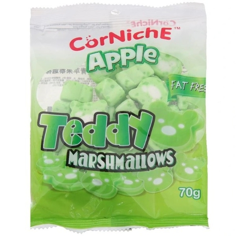 Kẹo xốp Hương táo Apple Teddy gói 70g