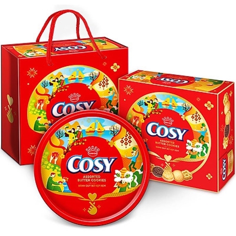 Bánh Cosy bơ kẹp kem (đỏ) 546g mẫu xuân