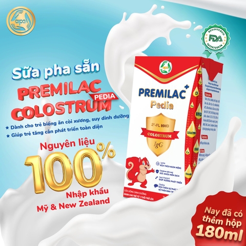 Sữa bột pha sẵn PREMILAC PEDIA COLOSTRUM 180ml