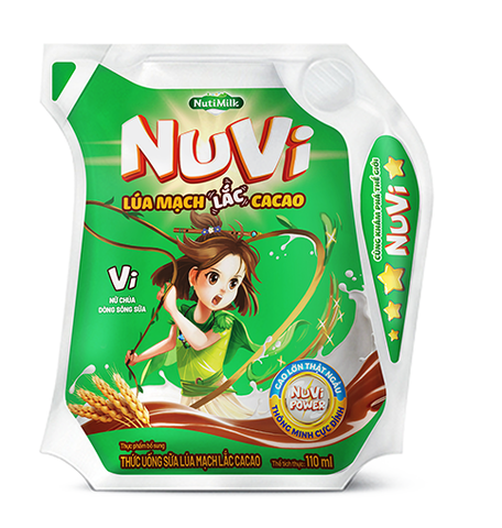 Nuvi sữa lắc trái cây 110ml túi