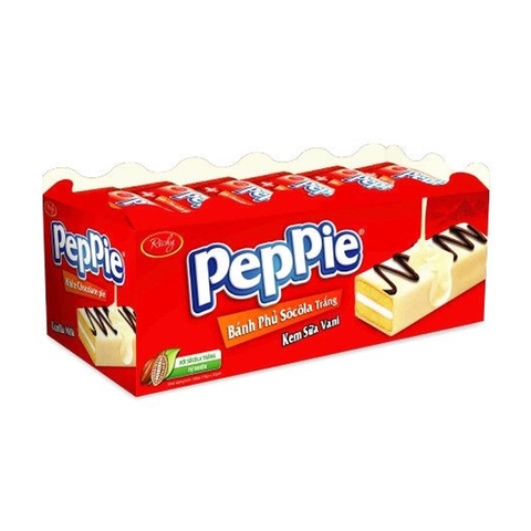 Bánh phủ socola trắng Peppie Richy 216g