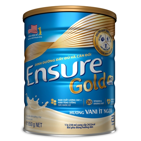 Abbott Ensure Ít Ngọt 850g