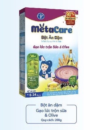 Metacare BAD gạo lức trộn sữa & Olive