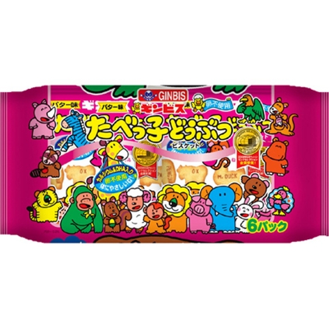 Bánh quy GINBIS hình thú trộn (hồng)