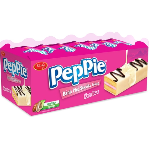 Bánh phủ socola kem dâu Peppie Richy 360g