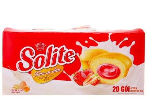 Bánh Solite vị dâu (tròn) 20 gói