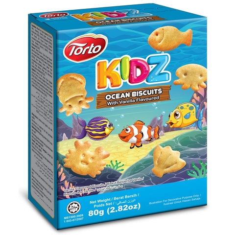 Bánh TORTO KIDZ đại dương 80g