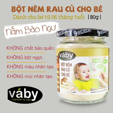 Bột niêm nấm bào ngư cho bé 9 Nghĩa 80g