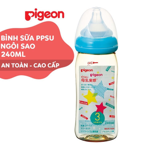 BS PPSU Plus Pigeon ngôi sao 240ml