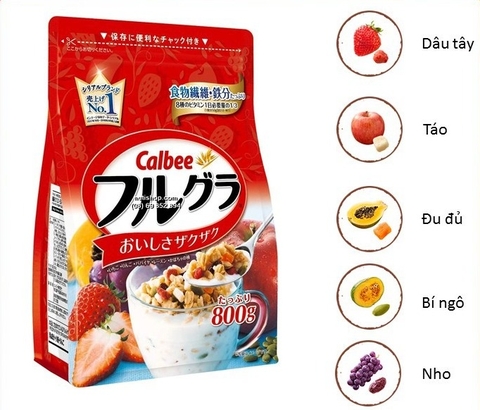 Ngũ cốc Calbee đỏ 800g