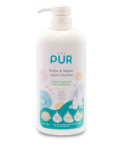 Nước rửa núm ti, bình sữa Pur