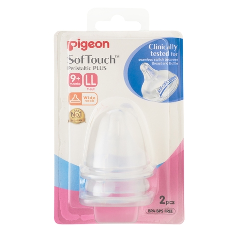 Núm vú Pigeon siêu mềm Plus size LL 2 cái/h