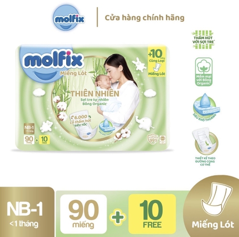 Tã MOLFIX Miếng Lót NB1 90