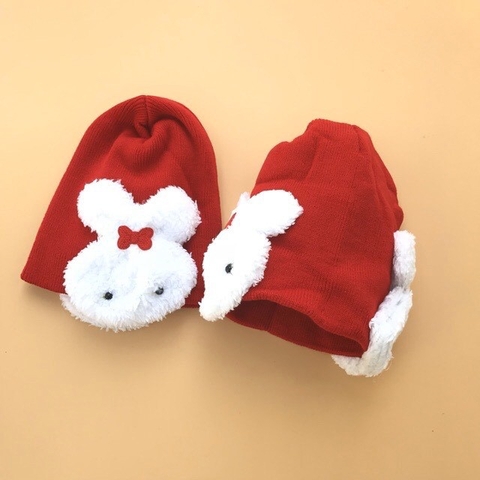 Nón len thỏ trắng