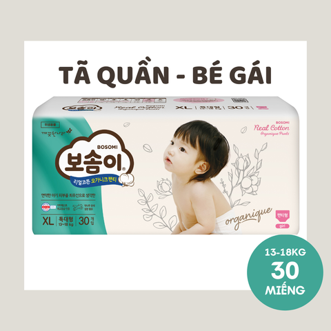 Tã quần Bosomi Organique Bé Gái XL30