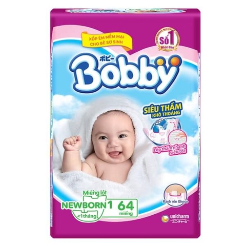 Miếng lót Bobby size Newborn 1 64 (dưới 5kg)